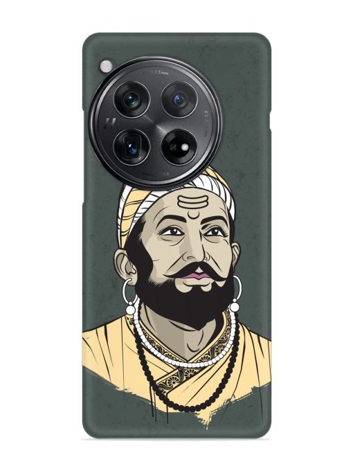 Shivaji Maharaj Vector Art Snap Case for Oneplus 12 (5G)