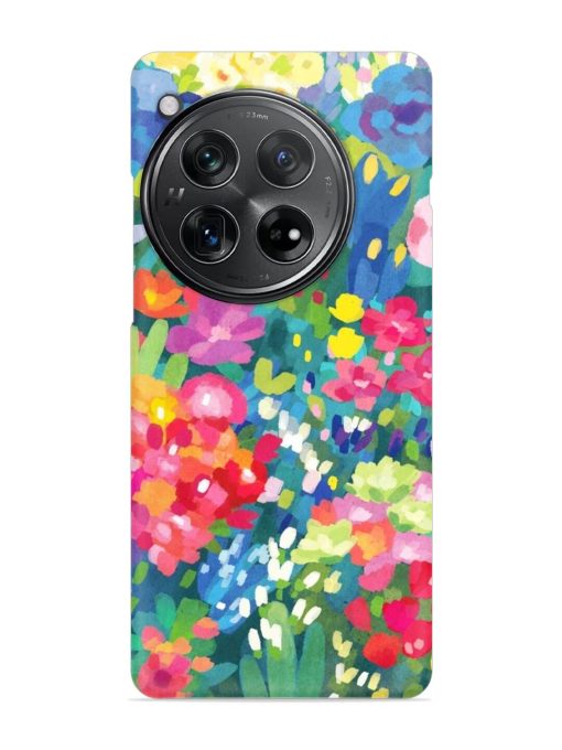 Watercolor Flower Art Snap Case for Oneplus 12 (5G)