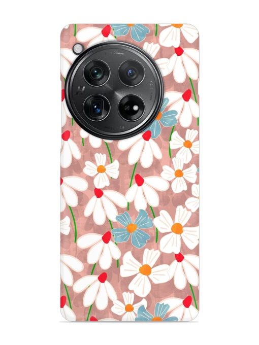 Abstract Petal Flowers Snap Case for Oneplus 12 (5G)