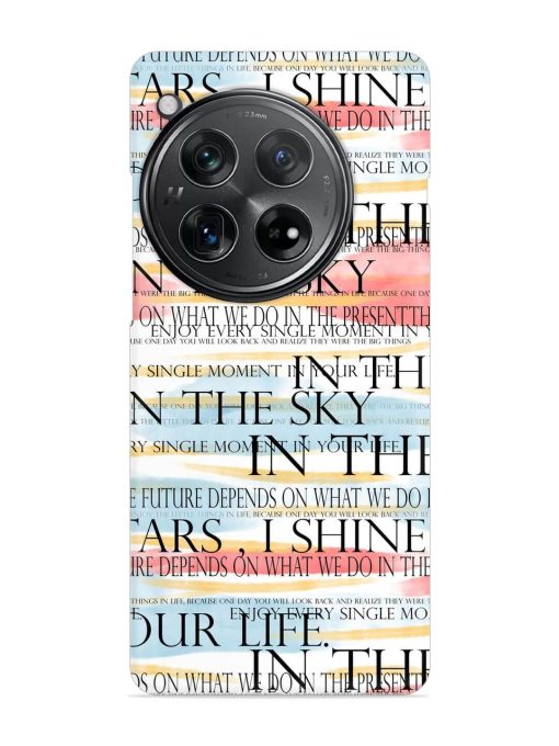 Seamless Slogans Pattern Snap Case for Oneplus 12 (5G)