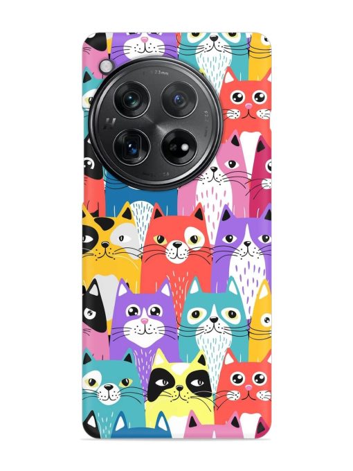 Funny Cartoon Cats Snap Case for Oneplus 12 (5G)