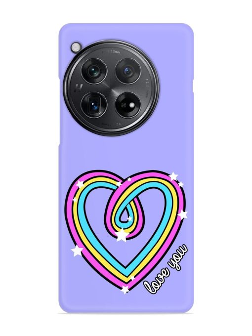 Colorful Rainbow Heart Snap Case for Oneplus 12 (5G)