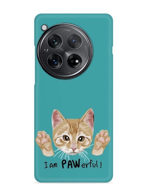 Typography Slogan Cat Snap Case for Oneplus 12 (5G)