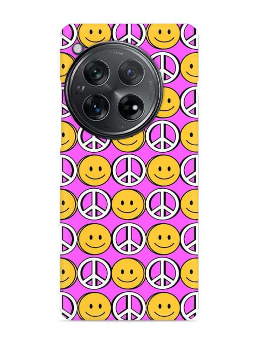 Smiley Face Peace Snap Case for Oneplus 12 (5G)