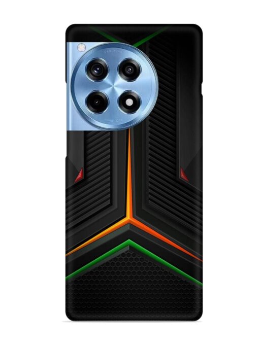 Orange Triangle Light Snap Case for Oneplus 12R (5G) Zapvi