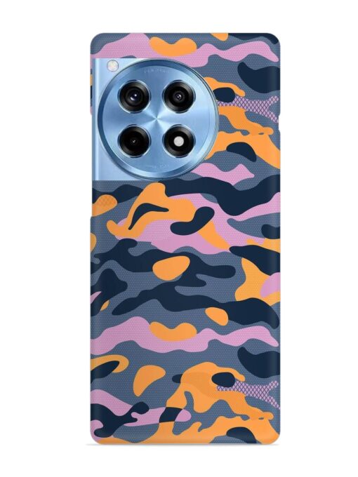 Camouflage Army Military English Orange Art Snap Case for Oneplus 12R (5G)