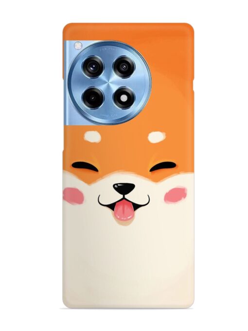 Cute Dog Face Vector Snap Case for Oneplus 12R (5G) Zapvi