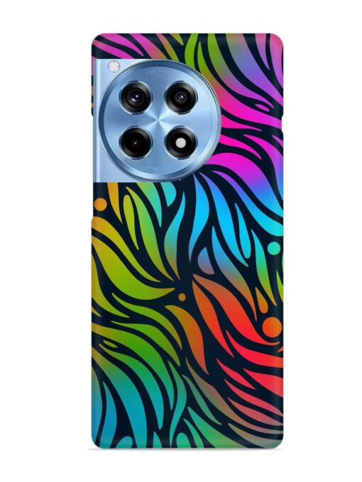 Abstract Leaf Design Snap Case for Oneplus 12R (5G) Zapvi