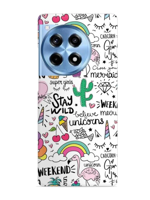 Unicorn Ice Cream Snap Case for Oneplus 12R (5G) Zapvi