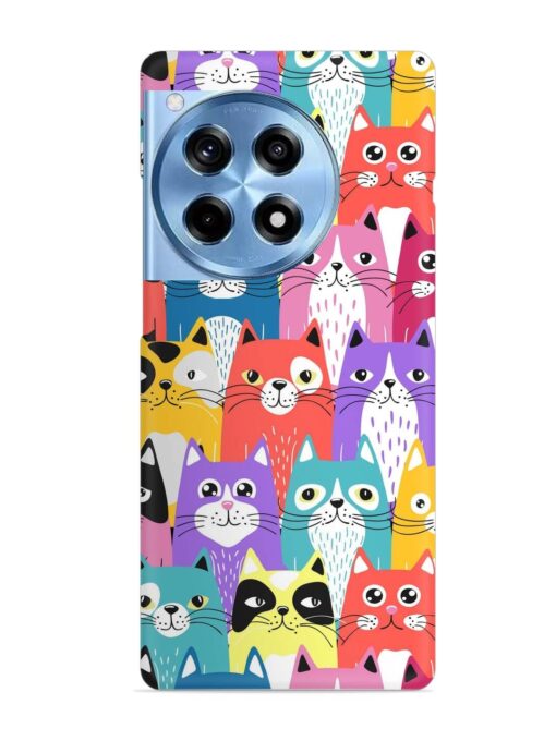 Funny Cartoon Cats Snap Case for Oneplus 12R (5G) Zapvi