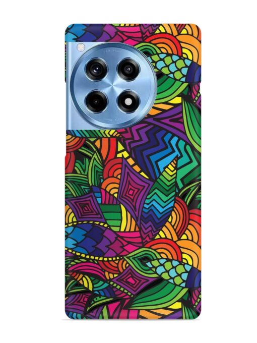 Abstract Multicolor Seamless Snap Case for Oneplus 12R (5G) Zapvi