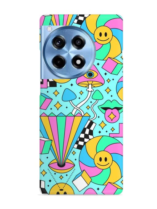 Trippy Rainbow 60S Snap Case for Oneplus 12R (5G) Zapvi