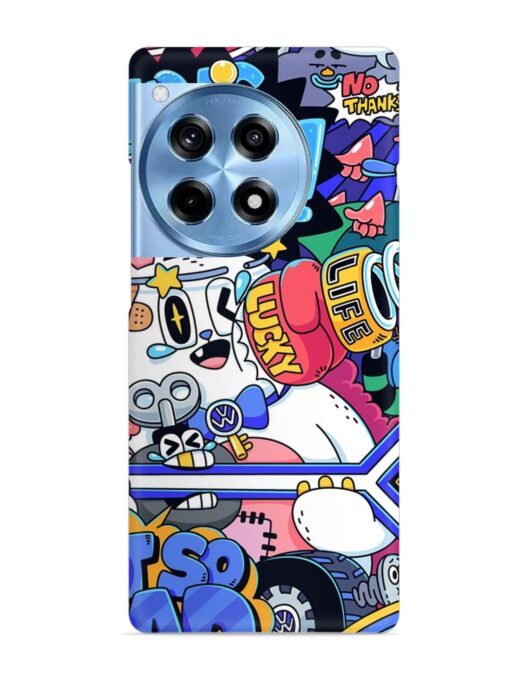 Universal Doodle Snap Case for Oneplus 12R (5G) Zapvi