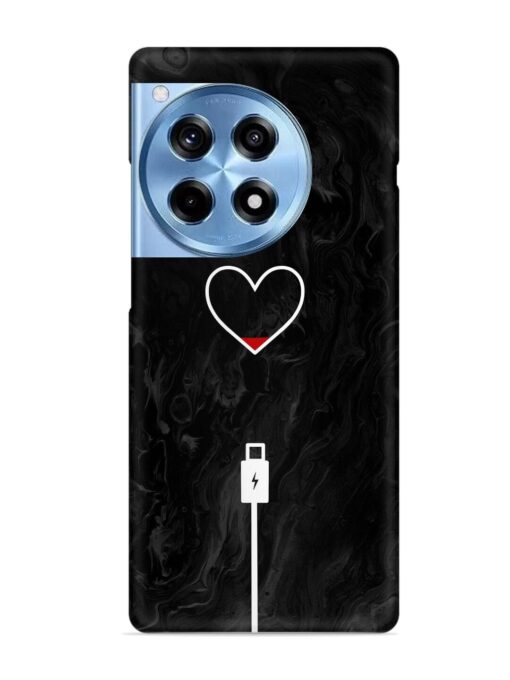 Heart Charging Vector Snap Case for Oneplus 12R (5G) Zapvi