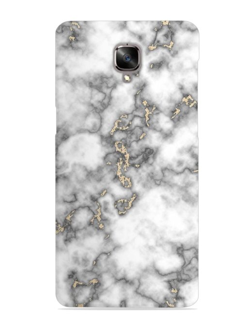 Gray And Gold Marble Snap Case for Oneplus 3 Zapvi