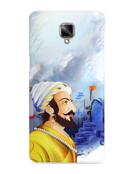 Shivaji Maharaj Color Paint Art Snap Case for Oneplus 3