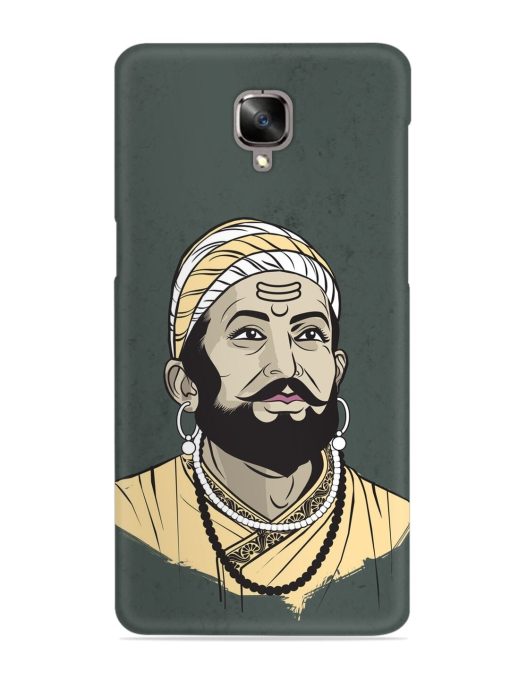 Shivaji Maharaj Vector Art Snap Case for Oneplus 3 Zapvi