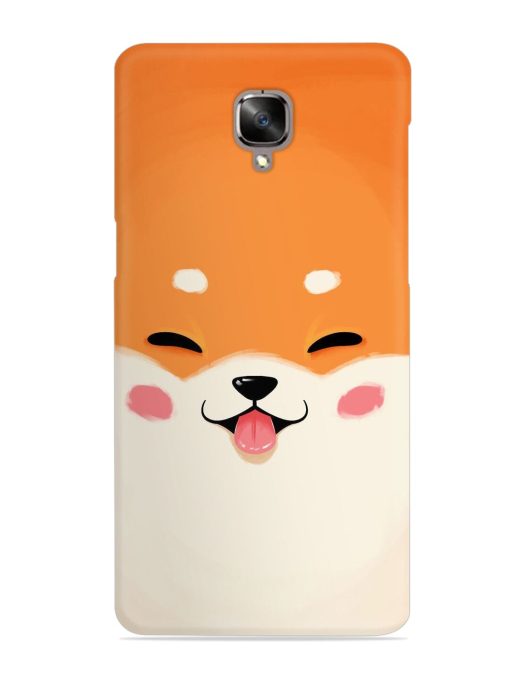 Cute Dog Face Vector Snap Case for Oneplus 3 Zapvi