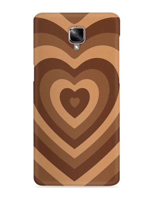 Brown Heart Snap Case for Oneplus 3 Zapvi