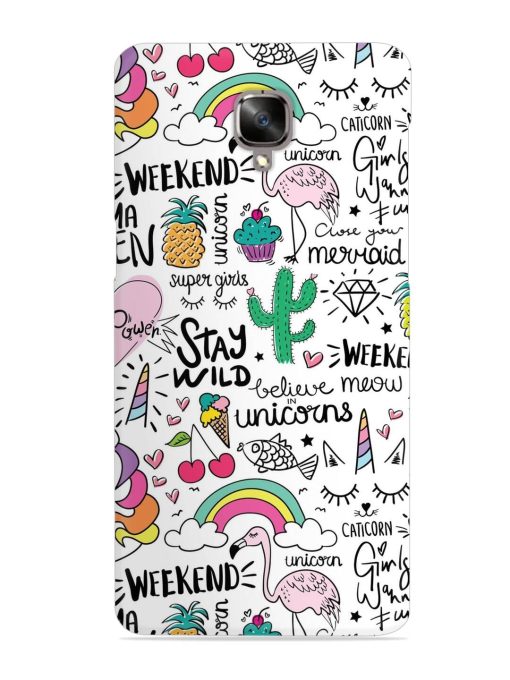 Unicorn Ice Cream Snap Case for Oneplus 3 Zapvi