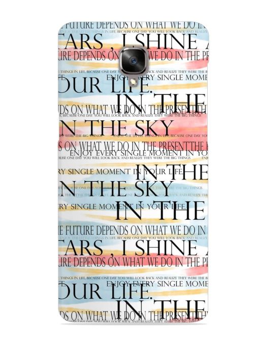 Seamless Slogans Pattern Snap Case for Oneplus 3 Zapvi