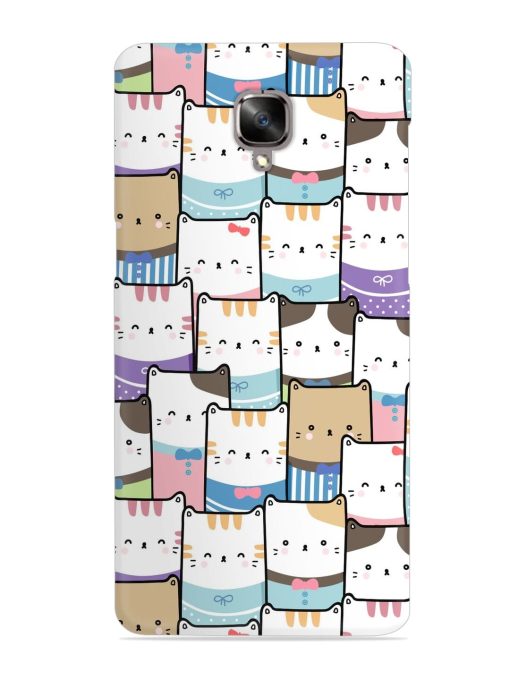 Cute Adorable Cat Snap Case for Oneplus 3 Zapvi