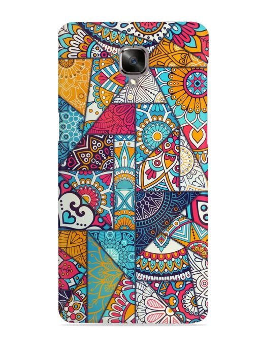 Patchwork Pattern Vintage Snap Case for Oneplus 3 Zapvi