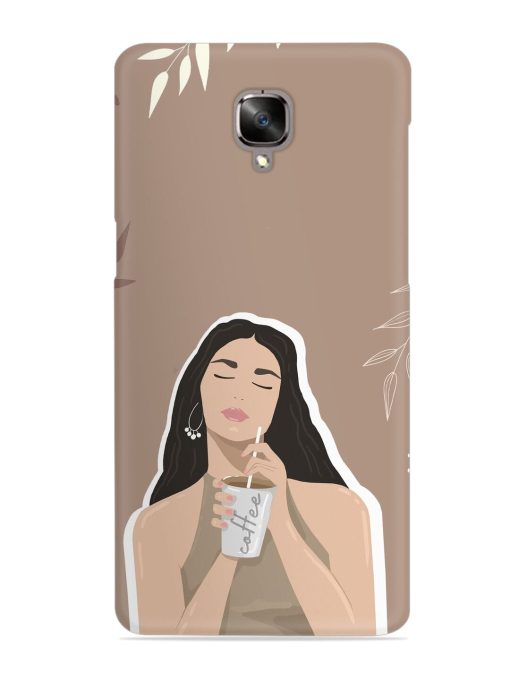 Girl With Coffee Snap Case for Oneplus 3 Zapvi