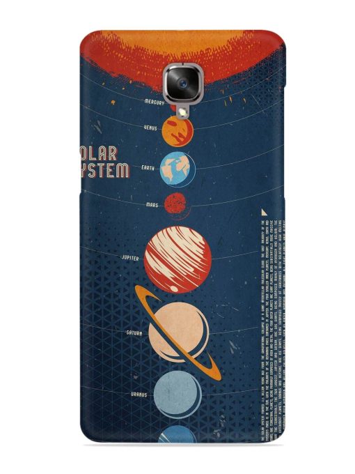 Solar System Vector Snap Case for Oneplus 3 Zapvi