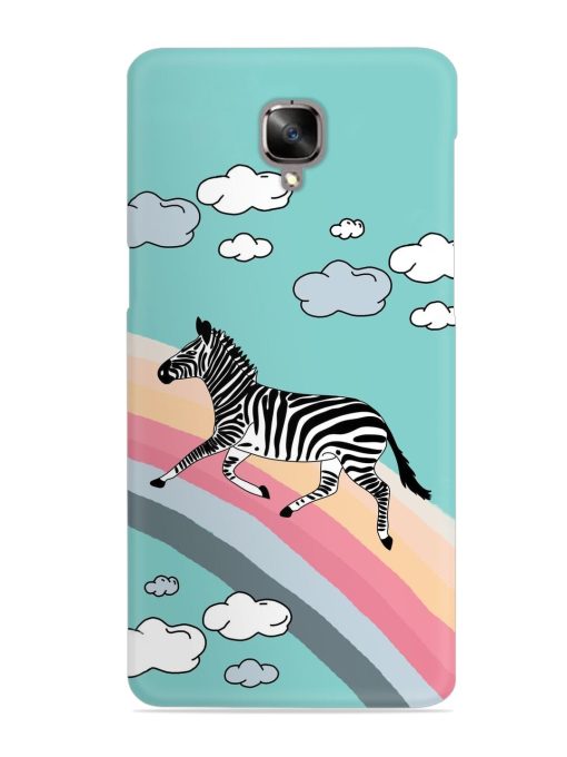 Running Zebra Snap Case for Oneplus 3 Zapvi