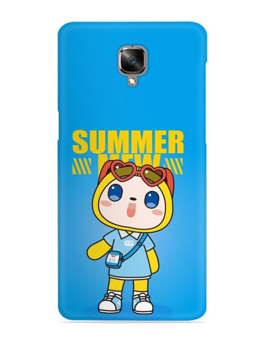 Summer Mew Cartoon Snap Case for Oneplus 3 Zapvi