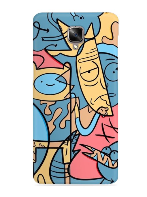 Silly Face Doodle Snap Case for Oneplus 3 Zapvi