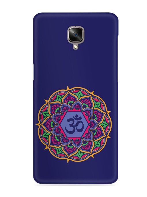 Om Mandala Art Blue Snap Case for Oneplus 3T Zapvi