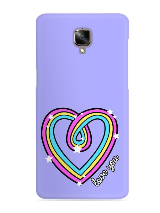 Colorful Rainbow Heart Snap Case for Oneplus 3T