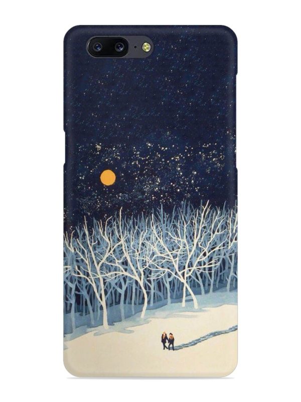 Full Moon Snowshoe Tour Snap Case for Oneplus 5 Zapvi