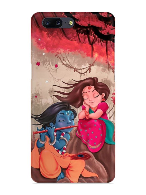 Radhe Krishna Water Art Snap Case for Oneplus 5 Zapvi