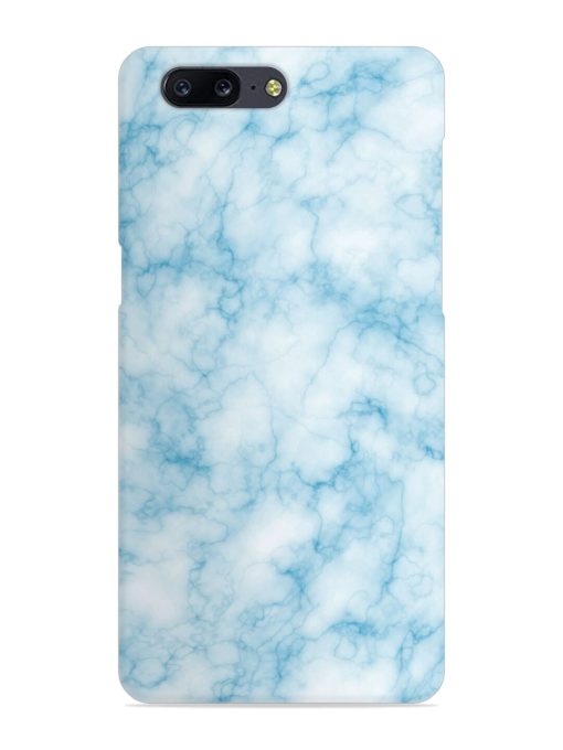 Blue White Natural Marble Snap Case for Oneplus 5 Zapvi