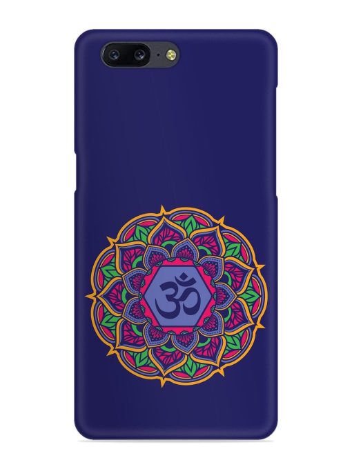 Om Mandala Art Blue Snap Case for Oneplus 5