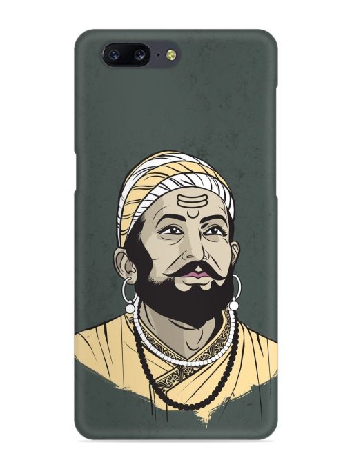 Shivaji Maharaj Vector Art Snap Case for Oneplus 5