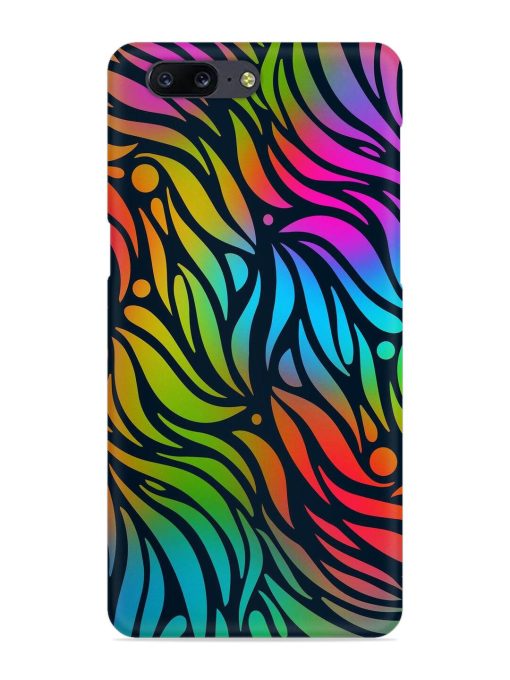 Abstract Leaf Design Snap Case for Oneplus 5 Zapvi