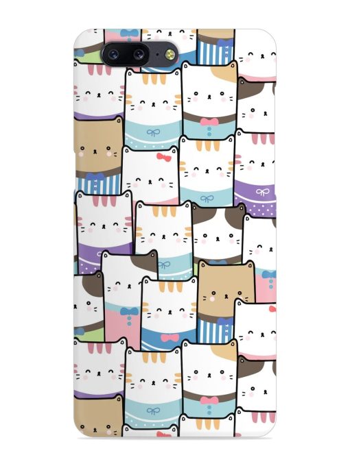 Cute Adorable Cat Snap Case for Oneplus 5 Zapvi