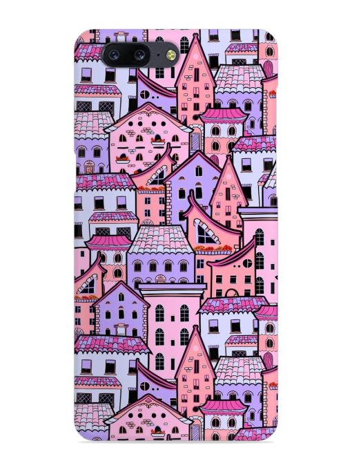 Seamless Pattern Houses Snap Case for Oneplus 5 Zapvi