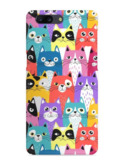 Funny Cartoon Cats Snap Case for Oneplus 5