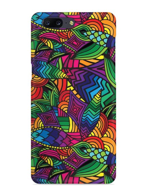 Abstract Multicolor Seamless Snap Case for Oneplus 5 Zapvi