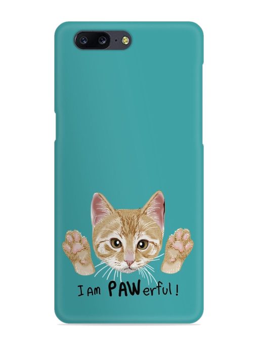 Typography Slogan Cat Snap Case for Oneplus 5