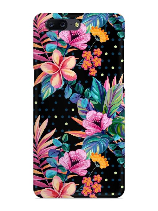 Seamless Floral Pattern Snap Case for Oneplus 5