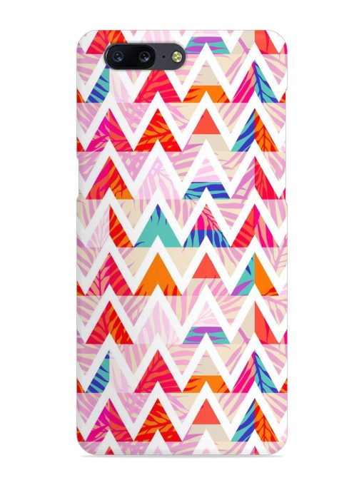 Abstract Triangle Background Snap Case for Oneplus 5 Zapvi