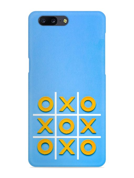 Yellow Plastic Crosses Snap Case for Oneplus 5 Zapvi