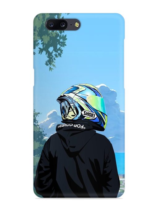 Rider With Helmet Snap Case for Oneplus 5