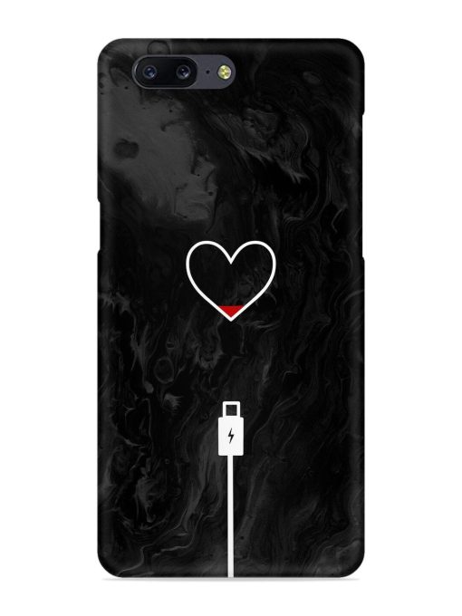 Heart Charging Vector Snap Case for Oneplus 5 Zapvi